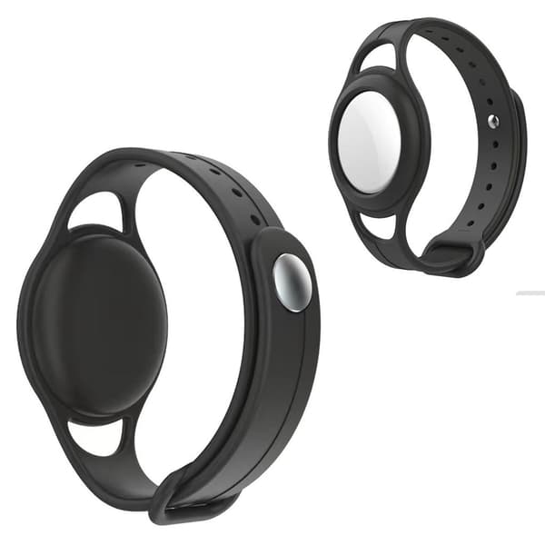 AirTags silikone-håndledsrem - Sort Black