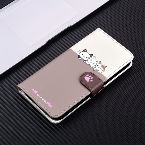 Cartoon Soft Series Xiaomi Redmi Note 13 5G  4G Plånbok Telefonfodral Splicing Läder Flip Cover - Bean Rosa Rosa