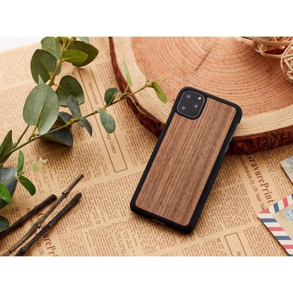 Man&Wood premium case for iPhone 11 Pro - Black Walnut Brun