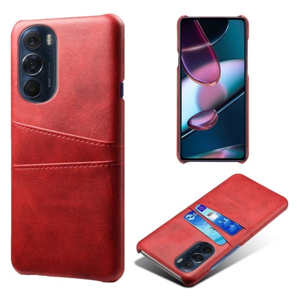 Dual Card Etui Motorola Edge X30 - Rød Red