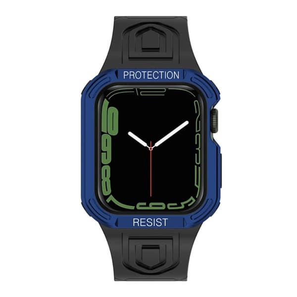 Apple Watch (41 mm) urrem i kontrastfarge + deksel - Svart / Blå Black