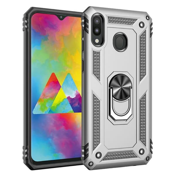 Bofink Combat Samsung Galaxy M20 deksel - Sølv Silver grey