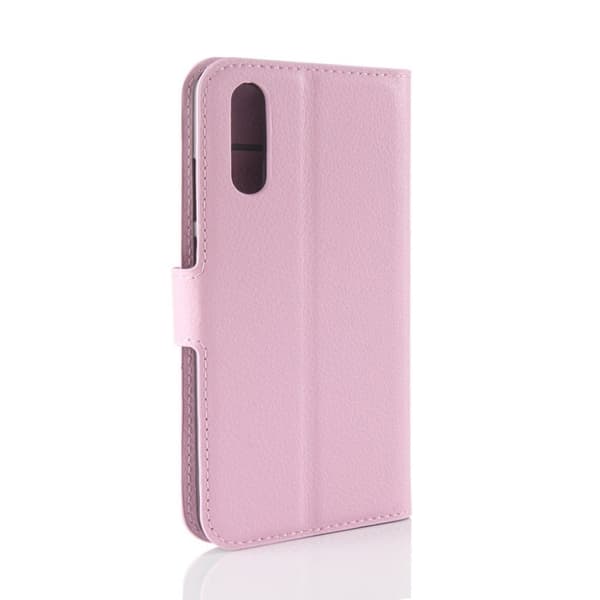 Huawei P20 Etui laget av kunstlær og silikon – Lys rosa Pink