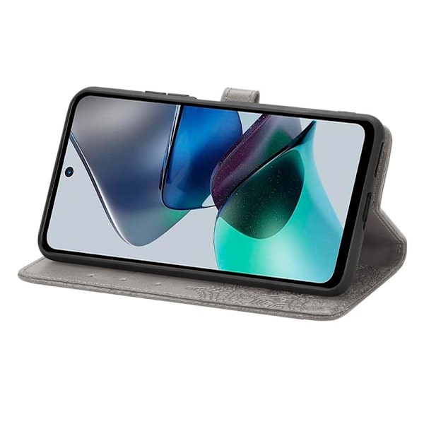 Mandala Motorola Moto G23 / G13 Flip Etui - Grå Silver grey