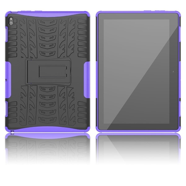 Lenovo Tab E10 hållbart hybridfodral - Lila Lila