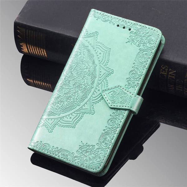 Mandala Xiaomi Redmi 9C Flippetui - Cyan Green