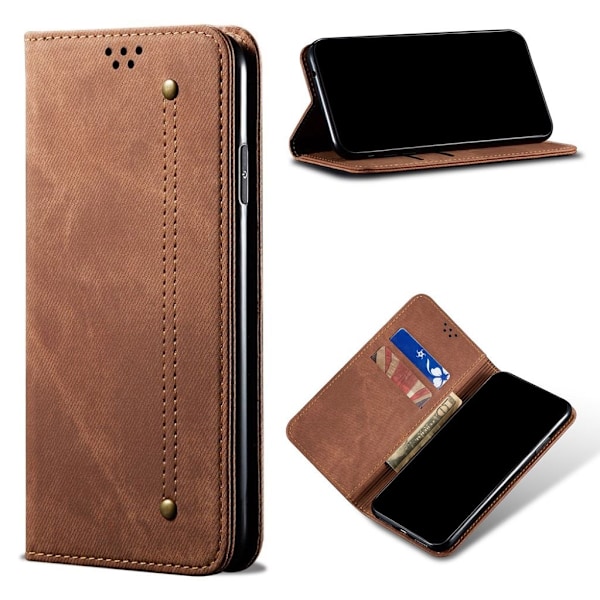 Jeans Samsung Galaxy S21 Plus Flippetui - Brun Brown