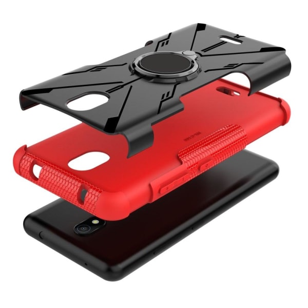 Kickstand cover with magnetic sheet for Nokia C100 - Red Röd