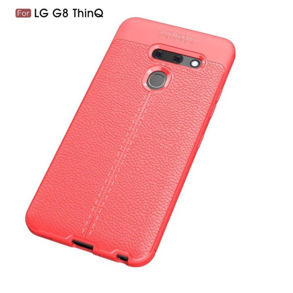 LG G8 ThinQ litchi etui - Rød Red