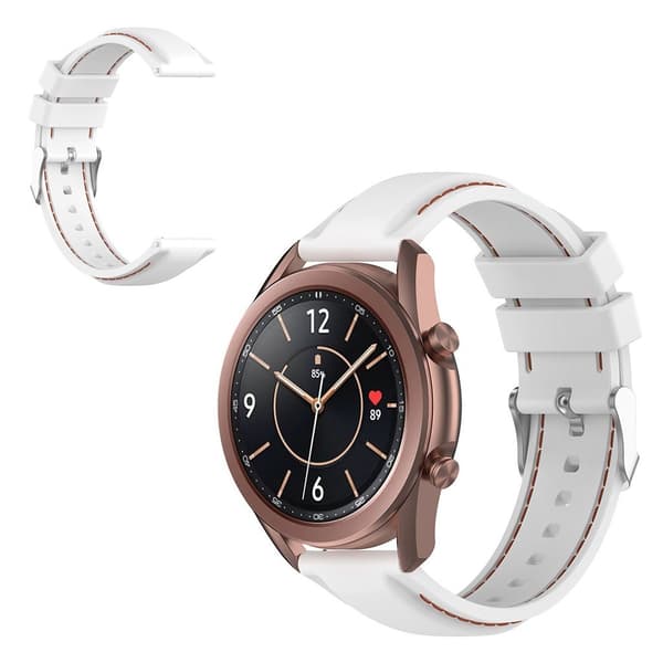 20mm Universal unique silicone watch band - White Vit