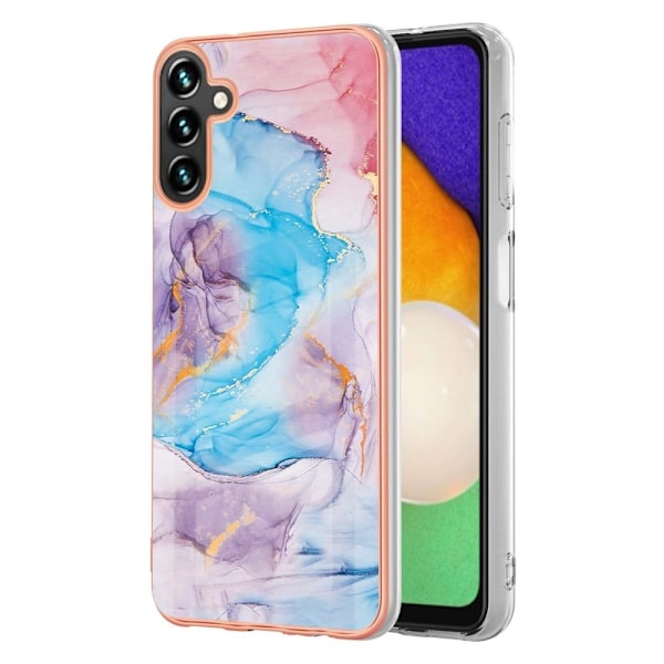 Marmormotiv Samsung Galaxy A34 5G skal - Mjölkväg Marmor Blå multifärg