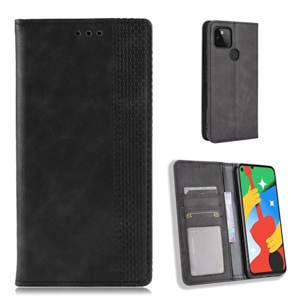 Bofink Vintage läder Google Pixel 4a 5G fodral - Svart Svart