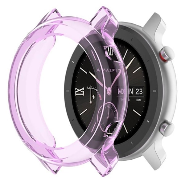 Amazfit GTR 42mm hållbart fodral - Transparent Lila Lila