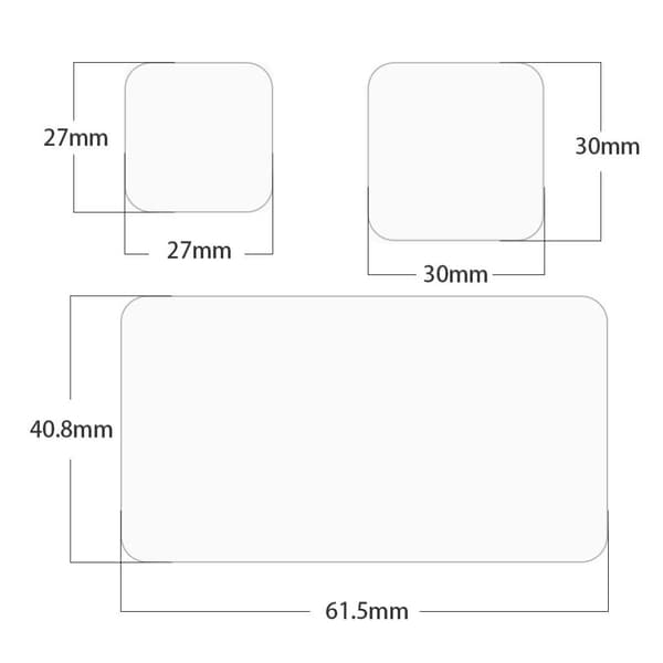 6Pcs GoPro Hero 9 HD PET lens protector Transparent
