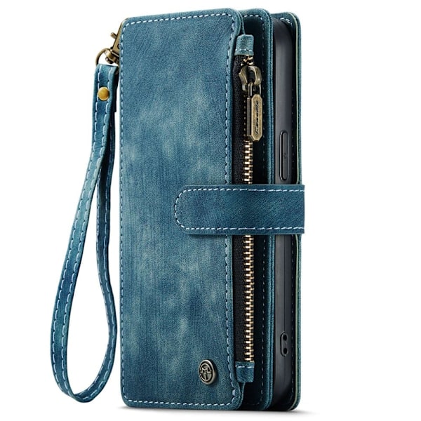CaseMe vetoketjullinen lompakko-puhelinkotelo iPhone 14 Pro - Sininen Blue