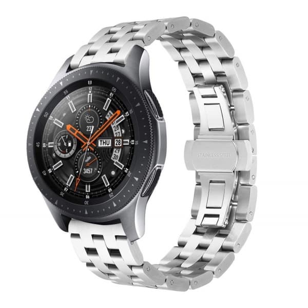 Samsung Galaxy Watch (42mm) klockarmband i rostfritt stål - Silver Silvergrå