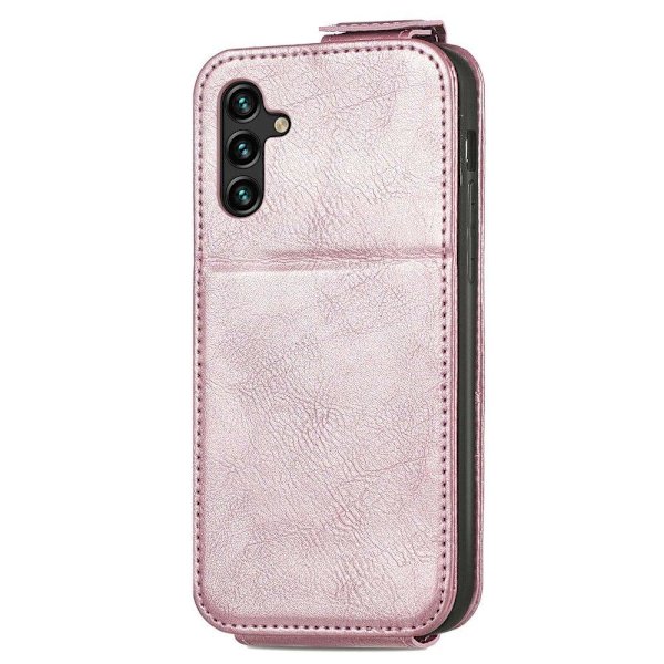 Vertikalt Samsung Galaxy A04s / Samsung Galaxy A13 5G fodral med dragkedja - Rosa Rosa