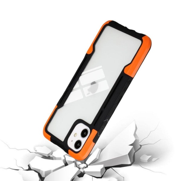 Stødsikkert beskyttelses cover til iPhone 12 Mini - Sort/Orange Orange