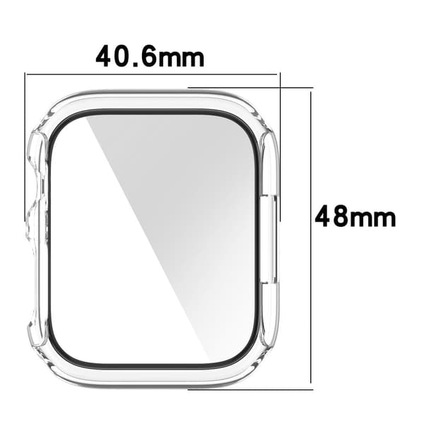 Apple Watch (45mm) 2-in-1 cover with tempered glass screen protector - White Vit