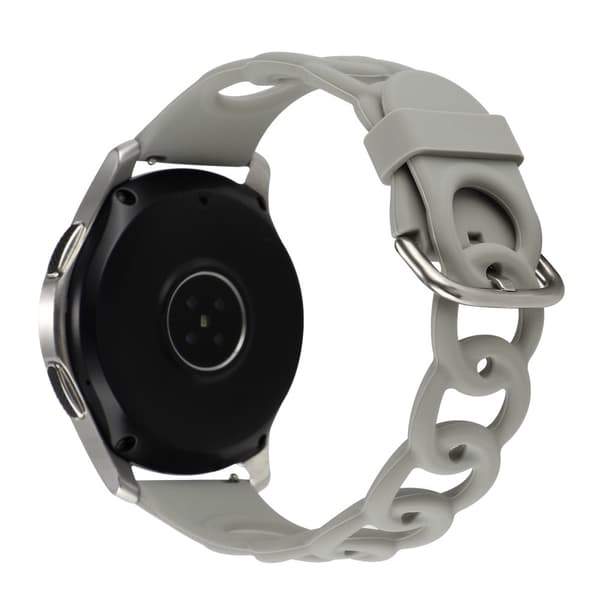 22 mm Universal smultring med hul rem - Grå Silver grey
