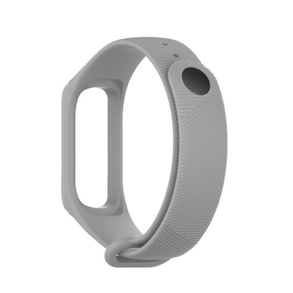 Samsung Galaxy Fit e klockarmband i silikon med twilldesign - Grå Silvergrå