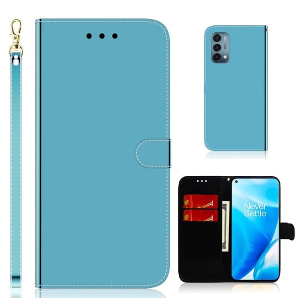 Mirror OnePlus Nord N200 5G flip-etui - Blå Blue