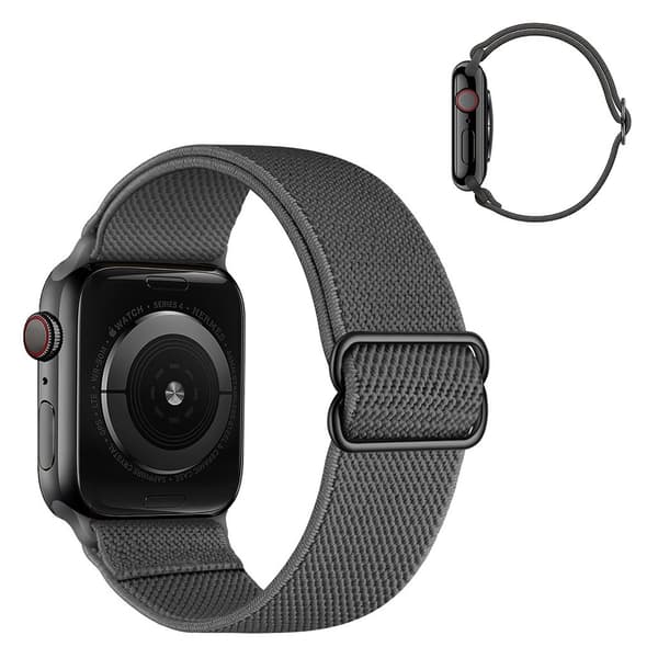 Apple Watch Series 6 / 5 44mm nylon urrem - Mørkegrå Silver grey