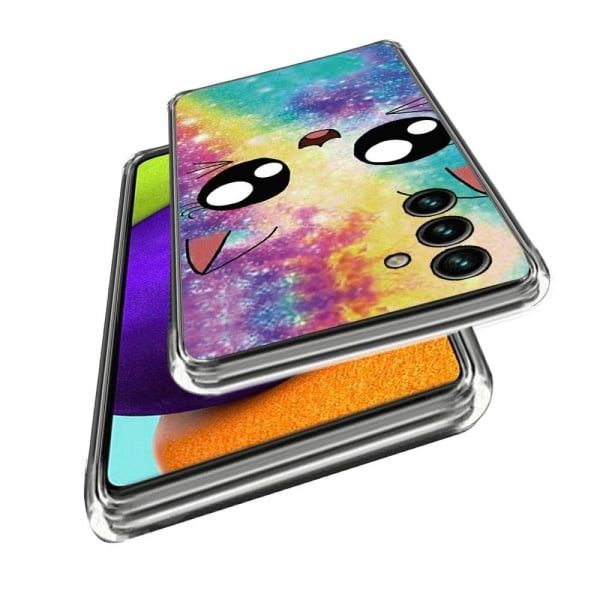 Deco Samsung Galaxy A54 Etui - Regnbue Kat Multicolor