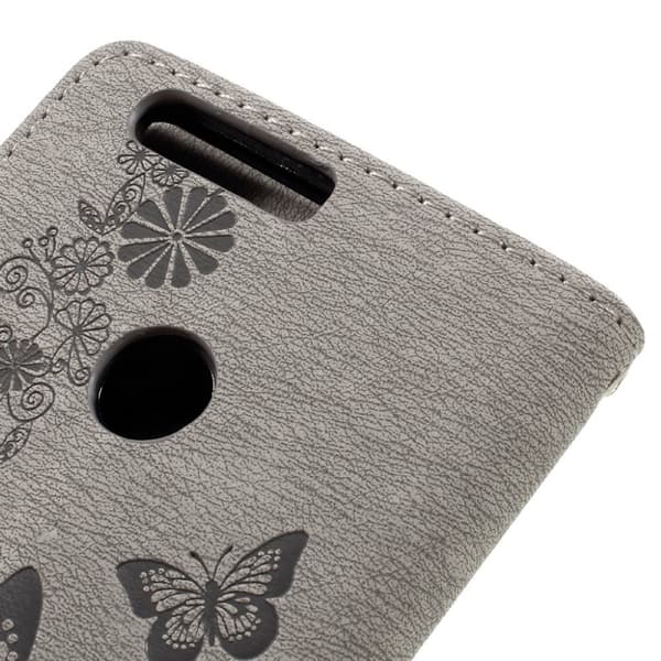 Huawei Honor 8 - Lommeboketui med mønster - Hvit Silver grey