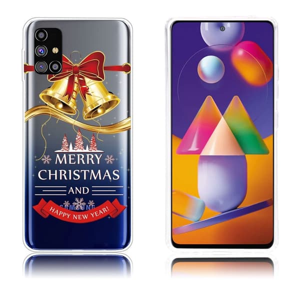 Juletaske til Samsung Galaxy M31s - Jingle Bell Gold