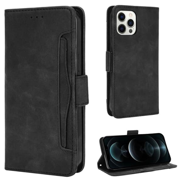 Moderni Nahkalaukku For iPhone 13 Pro - Musta Black