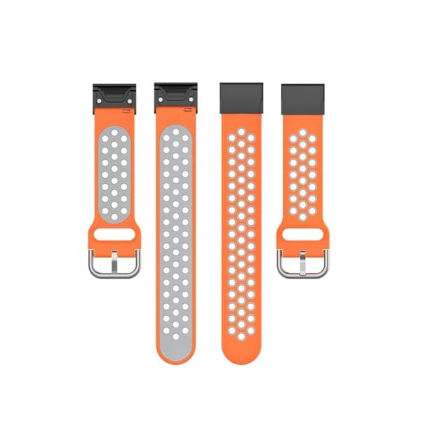 Bifarvet urrem til Garmin Fenix-ur - Orange / Grå Orange