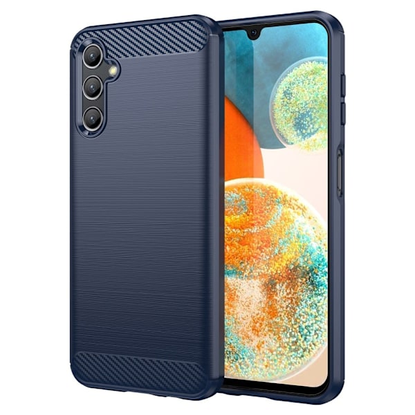 Carbon Flex Etui Samsung Galaxy A14 - Blå Blue