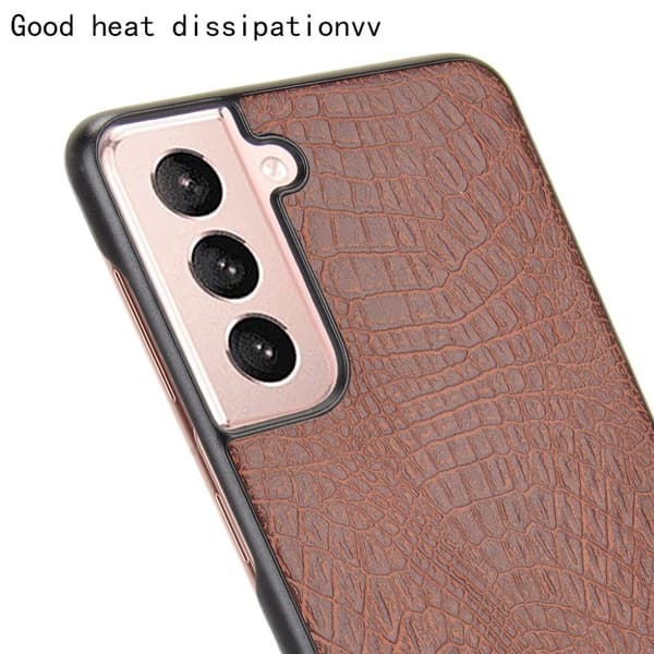 Croco case - Samsung Galaxy S21 Plus - Brun Brown