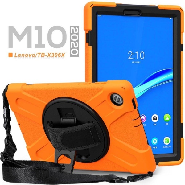 Lenovo Tab M10 HD Gen 2 360 graders kickstand + silikone hybrid-etui - Orange Orange