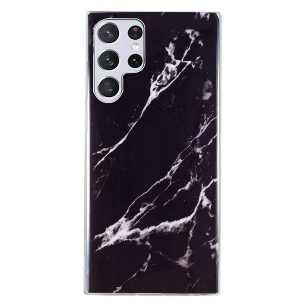 Marble Samsung Galaxy S23 Ultra Etui - Sort Black