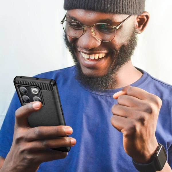 Carbon Flex Suojakotelo OnePlus Ace Pro - Musta Black