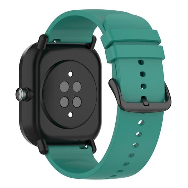 20 mm Amazfit GTS 3 silikone urrem - Mørkegrøn Green