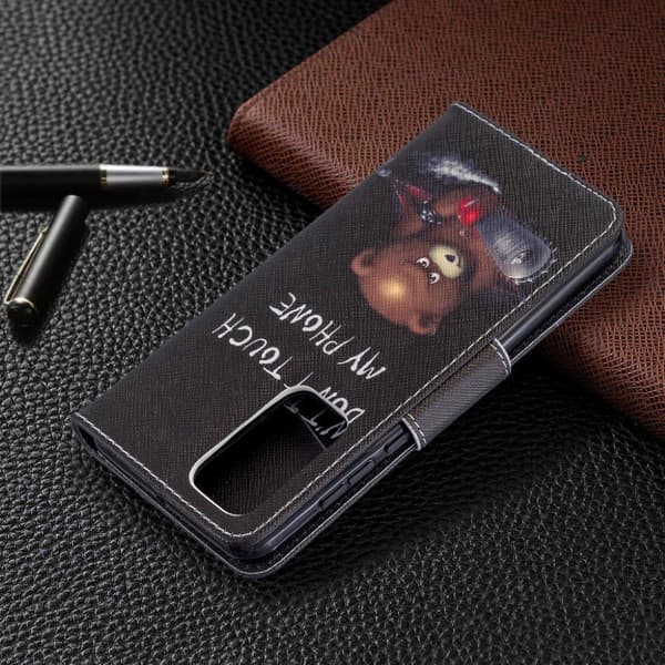 Wonderland Huawei P40 flip etui - bjørn Black