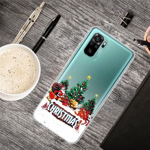 Jul Xiaomi Redmi Note 10S / Redmi Note 10 fodral - Julgran Och Tomte multifärg