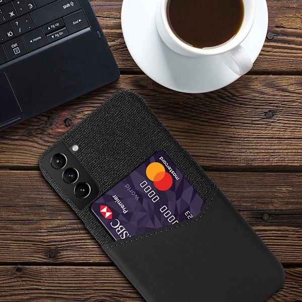 Bofink Samsung Galaxy S22 Plus Card Suojakuori - Musta Black