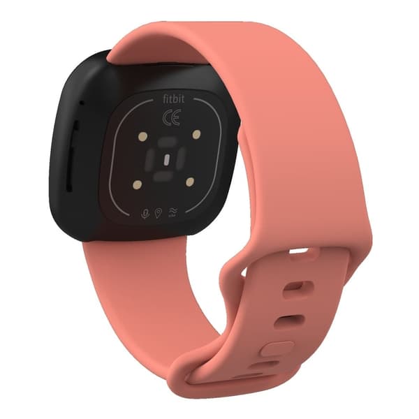 Fitbit Sense 2 / Versa 4 klockarmband i silikon - Djup Rosa Storlek: S Rosa