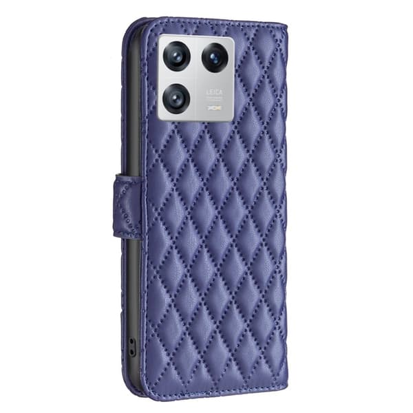 Rhombus mat Xiaomi 13 flip etui - Blå Blue