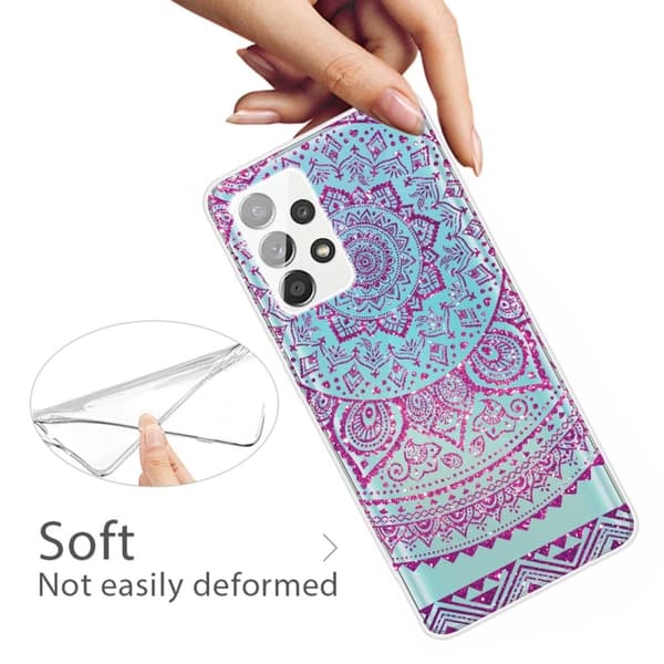 Deco Samsung Galaxy A72 5G Etui - Rose Blomst Mønster Multicolor