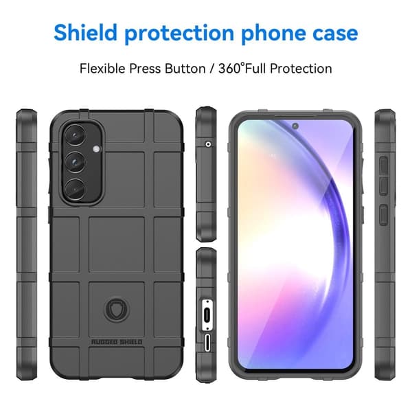 Rugged Shield Samsung Galaxy A55 kotelot - Musta Black