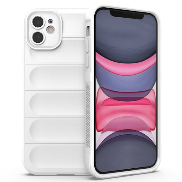 Mjukt greppformat iPhone 11 skal - Vit Vit