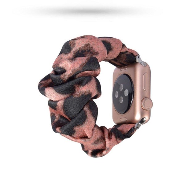 Apple Watch Series 5 44mm cool stof Mønster urrem - Pink Leopard Pink