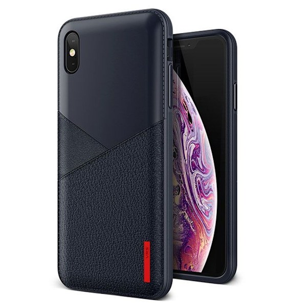 VRS Design iPhone XS Maxin yksittäinen sovitustarra - Laivasto Black