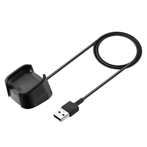 1m Fitbit Versa Lite USB-laddningsdockningskabel Svart