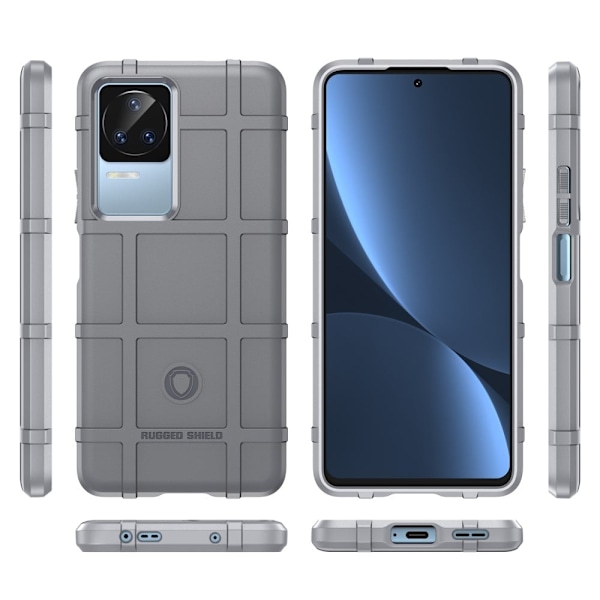 Rugged Shield Xiaomi Redmi K50 / Xiaomi Redmi K50 Pro skal - Silver/Grå Silvergrå